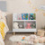 5-Cube Kids Bookshelf and Toy Organizer with Anti-Tipping Kits-White - Color: White