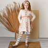 Serendipity Clothing  Over The Rainbow 3pc Rainbow Pocket Dress, Stripe Legging, & Headband - size 2T