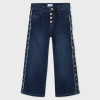 Mayoral         Cropped Side Studded Denim Jeans - Dark Wash