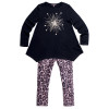 Imoga  Amber Star Embellished Graphic Jersey Knit Tunic - Black Sparkle