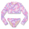 Shade Critters  Candy Swirl 2pc Cropped Rashguard Bikini Swimsuit