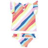 Feather 4 Arrow  East Cape Stripe Seashell 2pc S/S Ruffle Swimsuit