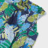 Mayoral   Tropical Fauna Print Skort w/Drawstring Waist & Side Pockets - Blue/Green