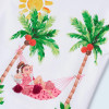 Mayoral     Beach Babe Flutter Sleeve S/S Tee w/Back Cut-Out - White