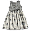 Yo Baby   Lotus Flower Dress w/Front Tie - Grey