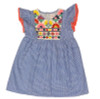 Cheeni Layla Mini Pom Dress - Blue Gingham - size 6