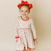 Swoon Baby by Serendipity     Holly Bow Watercolor Embroidery Pocket Dress