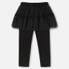 Deux Par Deux             Essential Leggings w/Built-In Tulle Skirt - Black - size 12