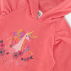 Deux Par Deux             In Love With Unicorns Desert Flower Unicorn Printed Hooded Tunic - Coral