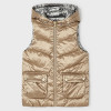 Mayoral   Reversible Hooded Puffer Vest - Gold/Silver