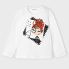 Mayoral   Glamour Gal Knit L/S Tee - White