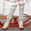 Be Girl Clothing All Is Calm Legging w/Ruffles - Holiday Stripe - size 8