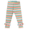 Be Girl Clothing All Is Calm Legging w/Ruffles - Holiday Stripe - size 8