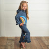 Oopsie Daisy      Rainbow 2pc Hooded Jacket & Pants Set - Navy - size 10/12