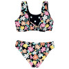 Feather 4 Arrow   Island Hopper 2pc Reversible Bikini Swimsuit - Black Floral