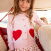 Pink Chicken    Valentine Heart Pocket Sweater - Red Hearts