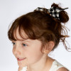 Deux Par Deux               Strawberry Adventures Bow Scrunchie - Black & White