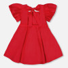 Deux Par Deux               Strawberry Adventures Bubble Sleeve Dress w/Back Bow - True Red