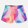 Deux Par Deux               Paparazzi Girls French Terry Short - Rainbow Heart