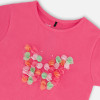 Deux Par Deux               Dancing Butterflies Organic Jersey Knit Top - Pink
