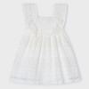 Mayoral              Flutter Sleeve Lace Dress - Ivory