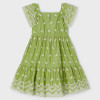 Mayoral              Eyelet Flutter Sleeve Tiered Sundress w/Bow  Accent - Apple