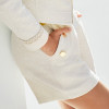 Mayoral              Shimmer Pull-On Shorts w/Beaded Pockets - Cream