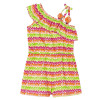 Mayoral              Tropical Fun Asymmetric Ruffled Knit Romper - Multi