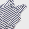 Mayoral              Stripe Jumpsuit w/Criss-Cross Cut-Out Back - Blue/White