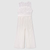 Mayoral              Lace Pleated Crepe Jumpsuit w/Front Tie - White