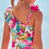 Mayoral              Summer Fun Asymmetric Ruffled 1pc Swimsuit - Multi