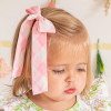 Be Girl Clothing         Baskets & Bunnies Long Tail  Bow - Pink Plaid