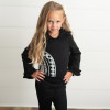 Oopsie Daisy      Rainbow 2pc Hooded Jacket & Pants Set - Black - size 7/8