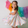 Be Girl Clothing            Eat Cake Playtime Garden Twirler Dress - Rainbow Stripes