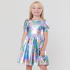 Pink Chicken      Laurie Dress - Cotton Candy Lame - size 10