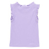 Pink Chicken        Organic Ruffle Rib Tank - Viola Purple