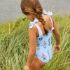 Pink Chicken          Hero 1pc Swimsuit - Blue Bell Field Floral - size 8