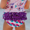 Oopsie Daisy          Mermaid 2pc Short-Sleeve Rashguard Ruffle Swimsuit