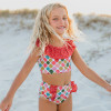 Oopsie Daisy          Rust Dot 2pc Swimsuit