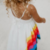 Oopsie Daisy          Hi-Lo Strappy Sundress - Vivid Rainbow