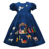 Cotton Kids   Holiday Nativity Scene Embroidered Dress **PRE-ORDER**