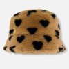 Deux Par Deux                My Pug Pup Faux Fur Bucket Hat - Hearts **PRE-ORDER**