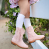 Little Stocking Co Cable Knit Knee High Socks - White