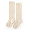 Little Stocking Co Cable Knit Knee High Socks - Vanilla