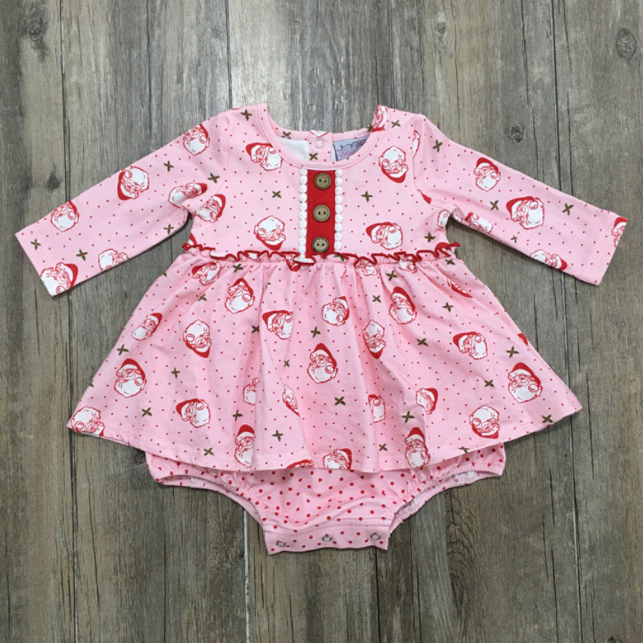 Serendipity Clothing - Holly Santa Skirted Bubble