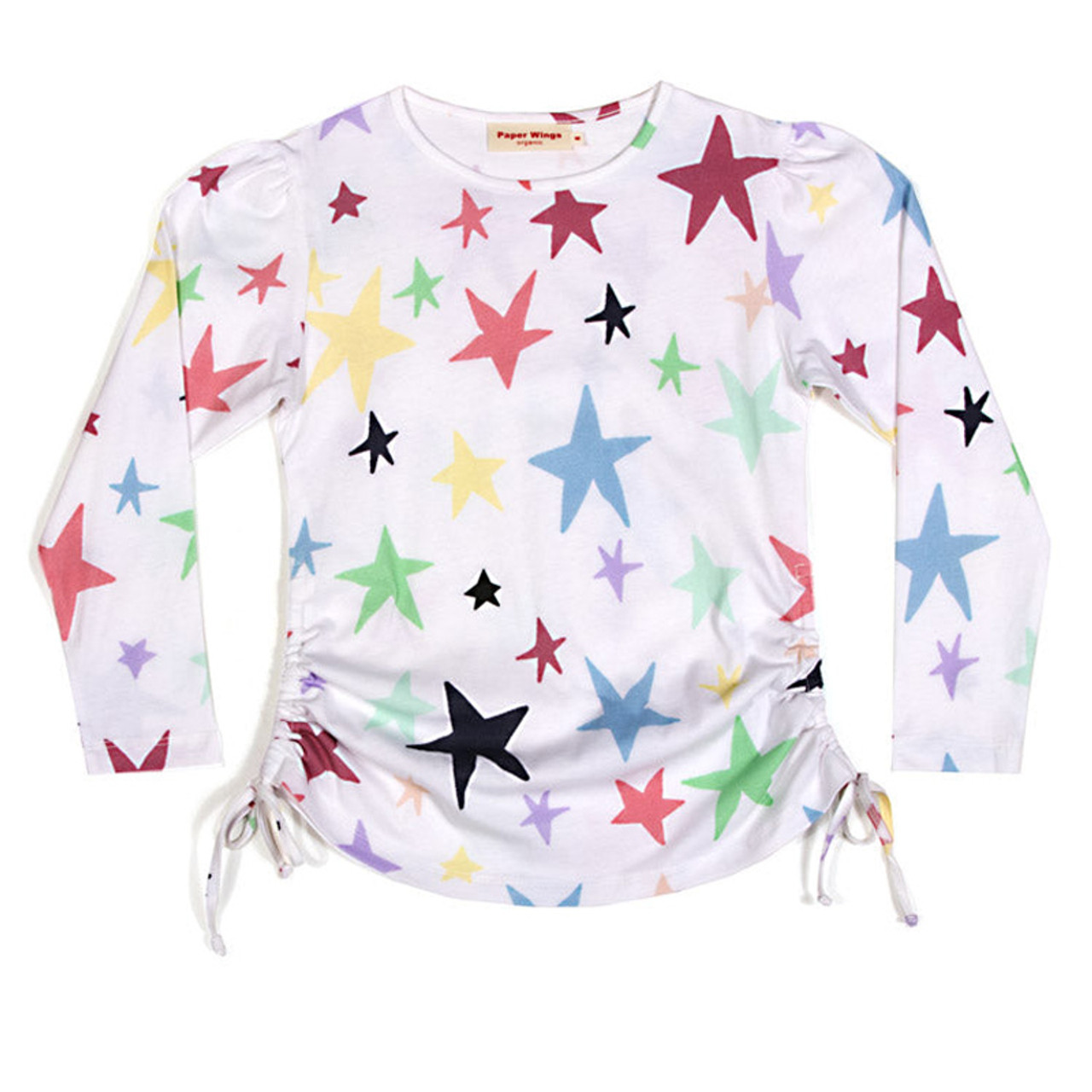 Paper Wings Over The Rainbow Long Sleeve Drawstring Tee - Big Stars