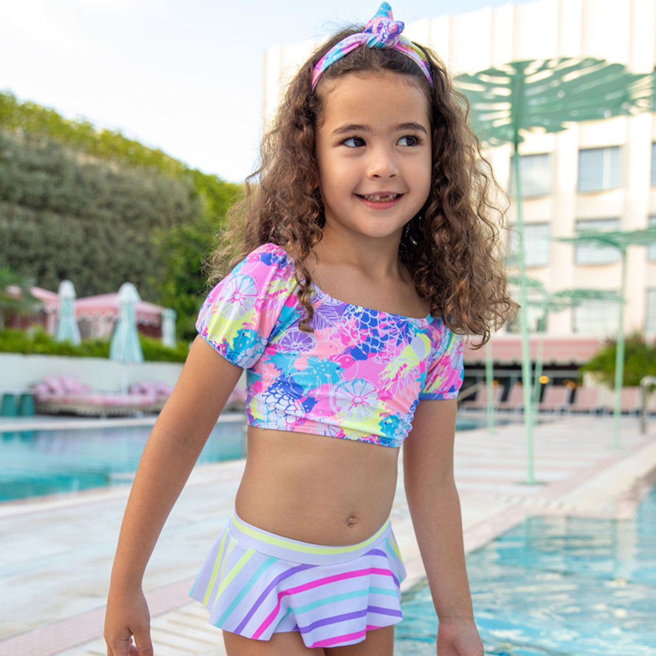 Vacay For Life - Crop Two Piece Bikini Set for Girls 7-16