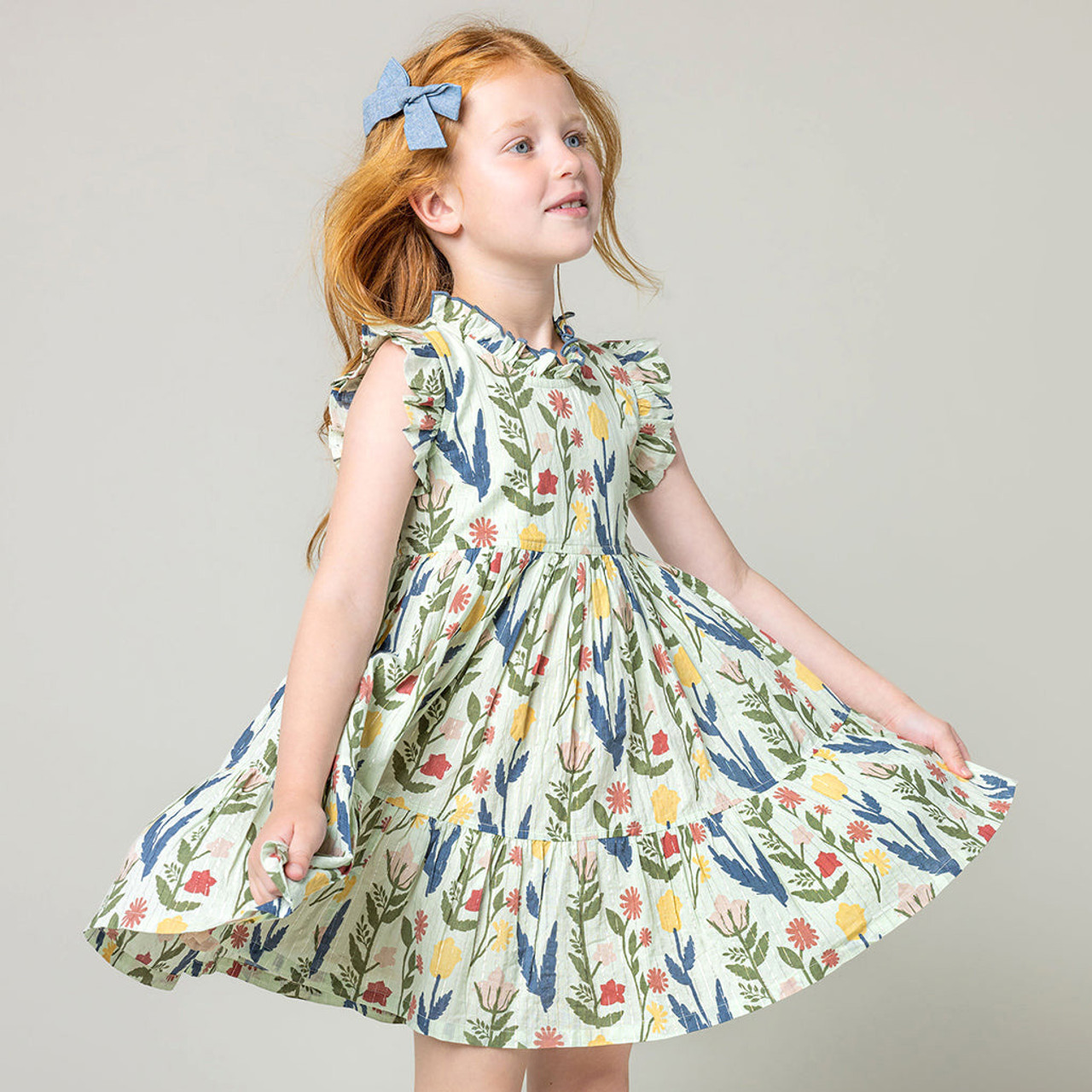 Girls Lame Laurie Dress - Blue – Pink Chicken