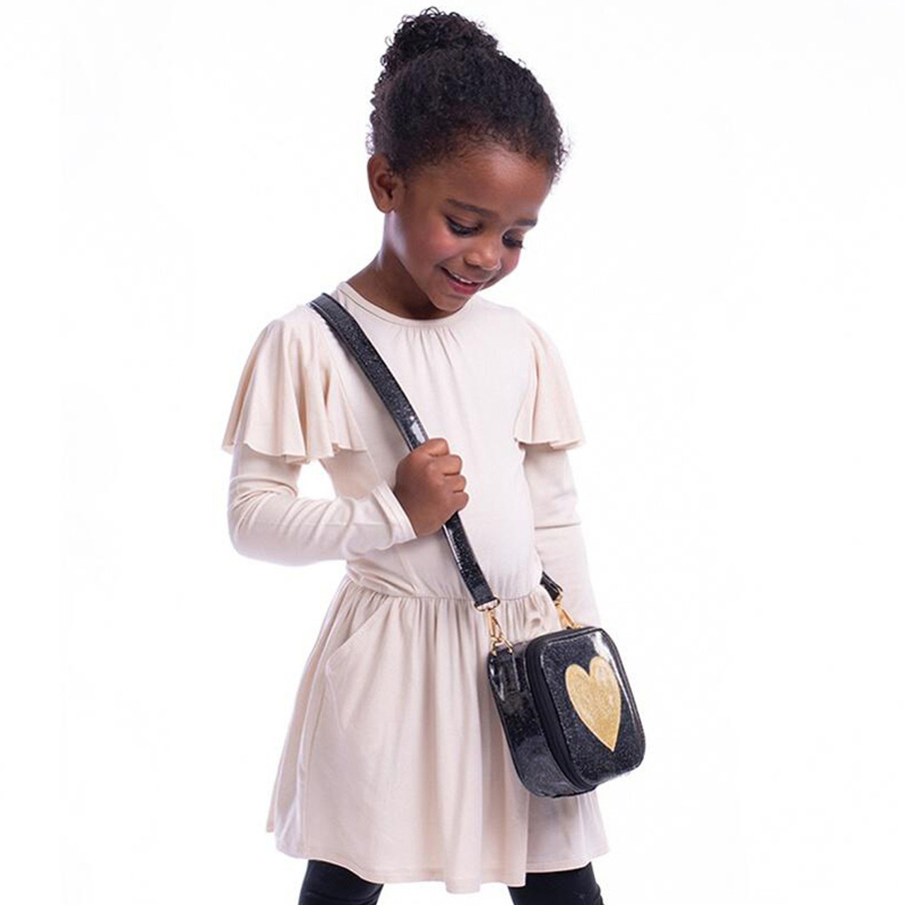 Mayoral Girls Gold Heart Shoulder Bag