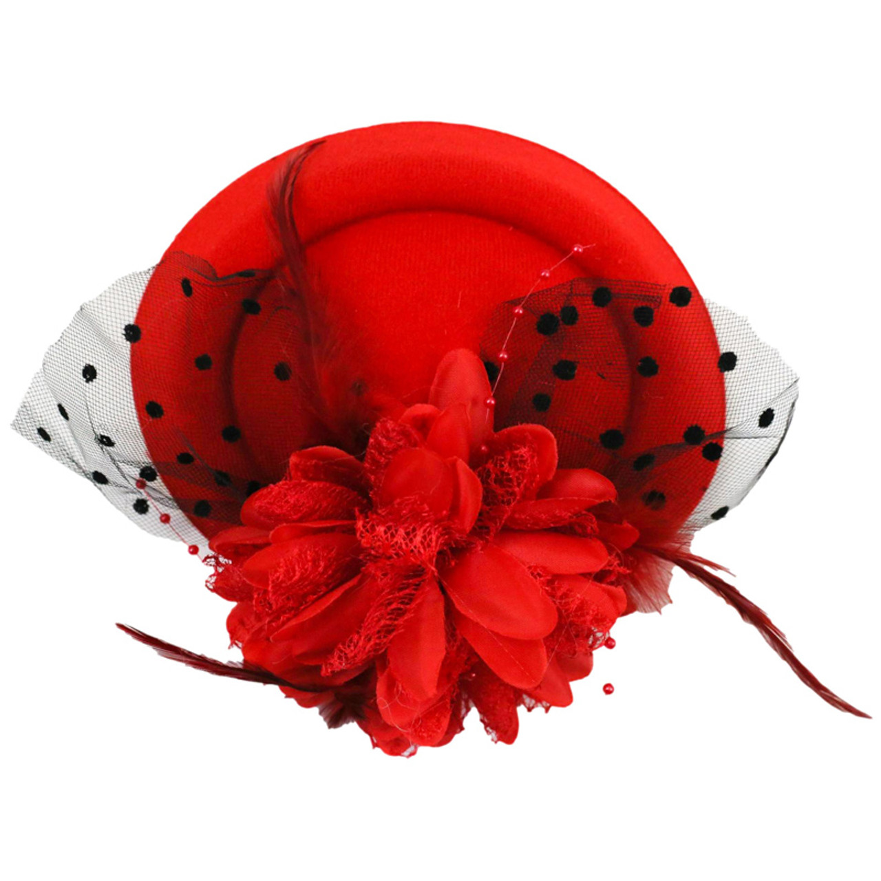 Be Girl Clothing Good Tidings Pillbox Hat - Red